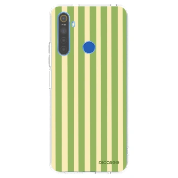 Picasee silikonski prozorni ovitek za Realme 5 - Lines Matcha
