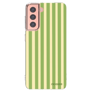 Picasee silikonski prozorni ovitek za Samsung Galaxy S21 5G G991B - Lines Matcha