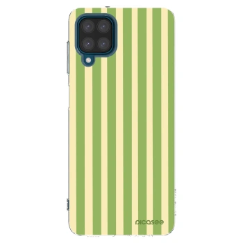 Picasee silikonski prozorni ovitek za Samsung Galaxy A12 A125F - Lines Matcha