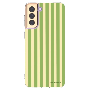Picasee silikonski prozorni ovitek za Samsung Galaxy S21+ 5G G996F - Lines Matcha