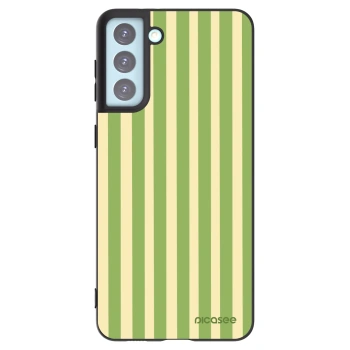 Picasee silikonski črni ovitek za Samsung Galaxy S21+ 5G G996F - Lines Matcha