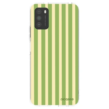 Picasee silikonski prozorni ovitek za Xiaomi Poco M3 - Lines Matcha