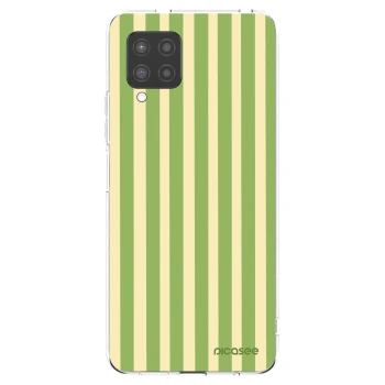 Picasee silikonski prozorni ovitek za Samsung Galaxy A42 A426B - Lines Matcha