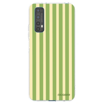Picasee silikonski prozorni ovitek za Realme 7 - Lines Matcha