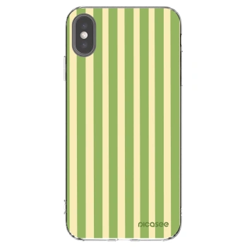 Picasee silikonski prozorni ovitek za Apple iPhone XS Max - Lines Matcha