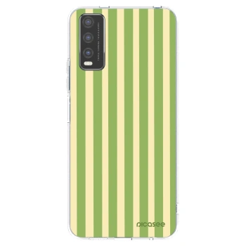 Picasee silikonski prozorni ovitek za Vivo Y20s - Lines Matcha