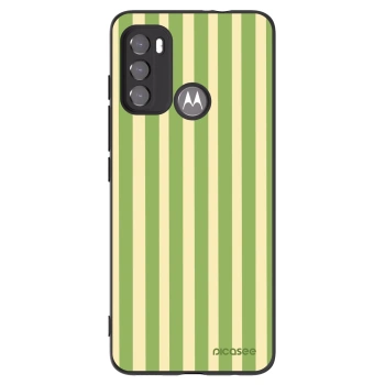 Picasee silikonski črni ovitek za Motorola Moto G60 - Lines Matcha
