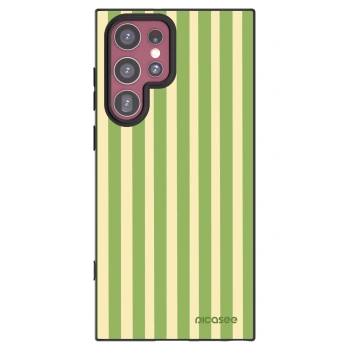 Picasee silikonski črni ovitek za Samsung Galaxy S22 Ultra 5G - Lines Matcha