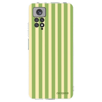 Picasee silikonski prozorni ovitek za Xiaomi Redmi Note 11 - Lines Matcha