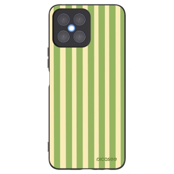 Picasee silikonski črni ovitek za Honor X8 4G - Lines Matcha