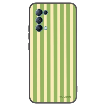 Picasee silikonski črni ovitek za OPPO A16s - Lines Matcha