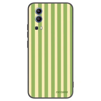 Picasee silikonski črni ovitek za Vivo Y52 5G - Lines Matcha