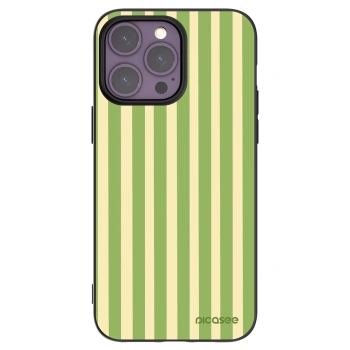Picasee silikonski črni ovitek za Apple iPhone 14 Pro Max - Lines Matcha