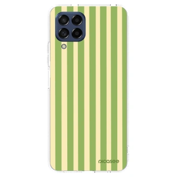 Picasee silikonski prozorni ovitek za Samsung Galaxy M53 5G - Lines Matcha