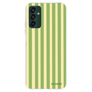 Picasee silikonski prozorni ovitek za Samsung Galaxy M13 M135F - Lines Matcha