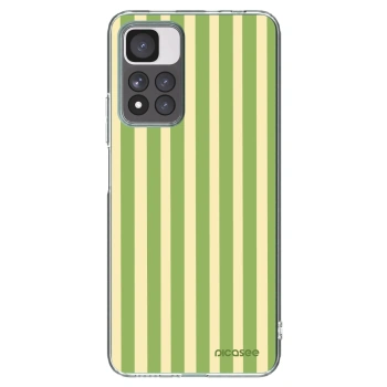 Picasee silikonski prozorni ovitek za Xiaomi Redmi Note 11 Pro+ 5G - Lines Matcha