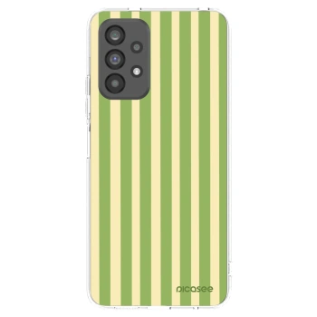 Picasee silikonski prozorni ovitek za Samsung Galaxy A73 5G - Lines Matcha