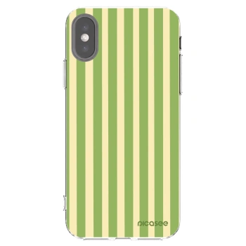 Picasee silikonski prozorni ovitek za Apple iPhone X/XS - Lines Matcha