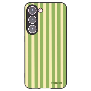Picasee silikonski črni ovitek za Samsung Galaxy S23 5G - Lines Matcha