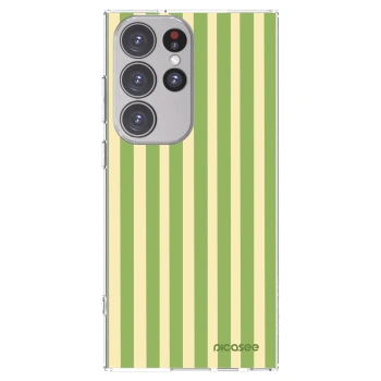 Picasee silikonski prozorni ovitek za Samsung Galaxy S23 Ultra 5G - Lines Matcha