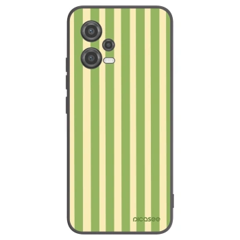 Picasee silikonski črni ovitek za Xiaomi Poco X5 - Lines Matcha