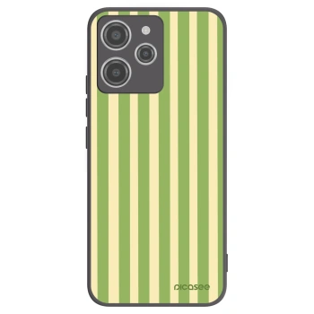Picasee silikonski črni ovitek za Xiaomi Redmi 12 4G - Lines Matcha