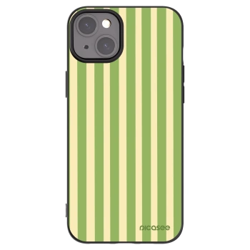 Picasee silikonski črni ovitek za Apple iPhone 15 Plus - Lines Matcha