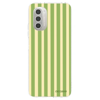 Picasee silikonski prozorni ovitek za Motorola Moto G51 - Lines Matcha