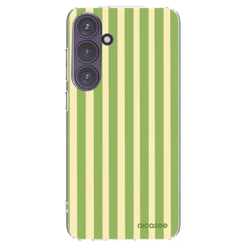 Picasee silikonski prozorni ovitek za Samsung Galaxy S24+ S926B 5G - Lines Matcha