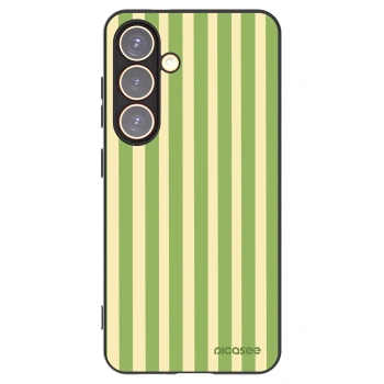 Picasee silikonski črni ovitek za Samsung Galaxy S24 S921B 5G - Lines Matcha