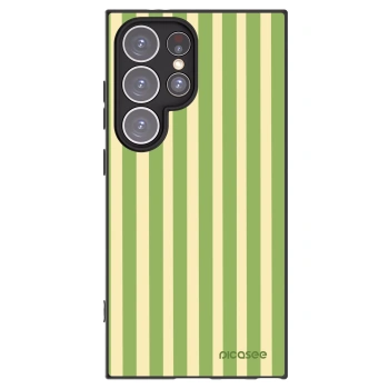 Picasee silikonski črni ovitek za Samsung Galaxy S24 Ultra S928B 5G - Lines Matcha