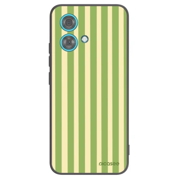 Picasee silikonski črni ovitek za Motorola Edge 40 Neo - Lines Matcha