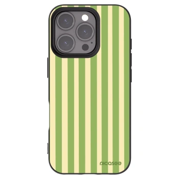 Picasee silikonski črni ovitek za Apple iPhone 16 Pro - Lines Matcha