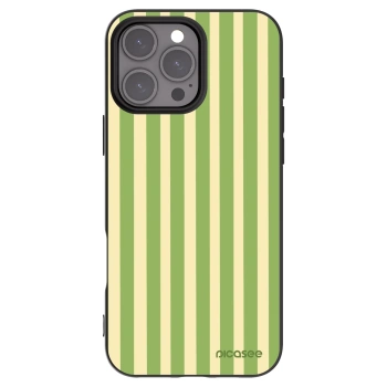 Picasee silikonski črni ovitek za Apple iPhone 16 Pro Max - Lines Matcha