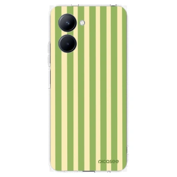 Picasee silikonski prozorni ovitek za Realme C33 (2023) - Lines Matcha