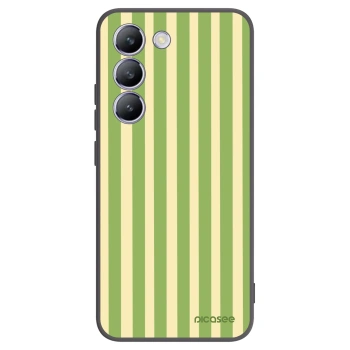Picasee silikonski črni ovitek za Vivo V40 SE 5G - Lines Matcha