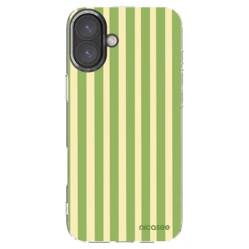 Picasee silikonski prozorni ovitek za Apple iPhone 16 Plus - Lines Matcha