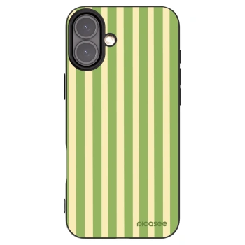 Picasee silikonski črni ovitek za Apple iPhone 16 Plus - Lines Matcha