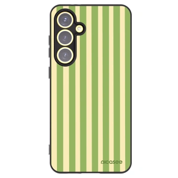 Picasee silikonski črni ovitek za Samsung Galaxy S24 FE S721B - Lines Matcha