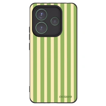 Picasee silikonski črni ovitek za Xiaomi Redmi Note 14 5G - Lines Matcha