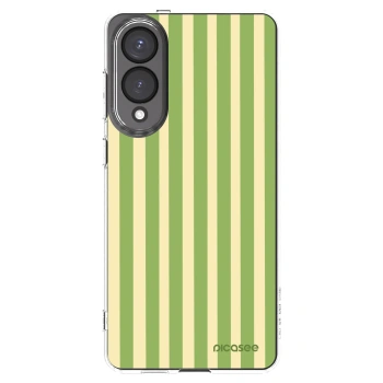 Picasee silikonski prozorni ovitek za Samsung Galaxy S25 Edge 5G - Lines Matcha