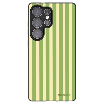 Picasee silikonski črni ovitek za Samsung Galaxy S25 Ultra 5G - Lines Matcha