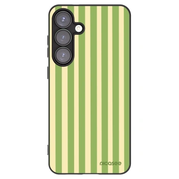 Picasee silikonski črni ovitek za Samsung Galaxy S25+ 5G - Lines Matcha