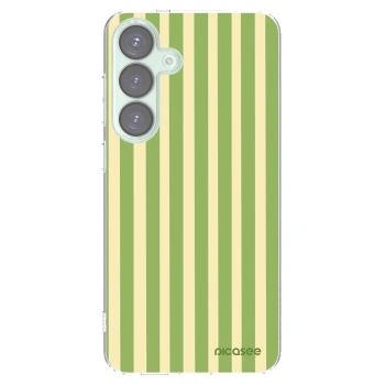 Picasee silikonski prozorni ovitek za Samsung Galaxy S25+ 5G - Lines Matcha