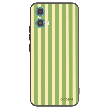 Picasee silikonski črni ovitek za Motorola Moto G34 5G - Lines Matcha