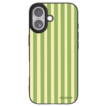 Picasee silikonski črni ovitek za Apple iPhone 17 - Lines Matcha