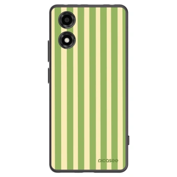 Picasee silikonski črni ovitek za Motorola Moto E14 - Lines Matcha