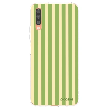 Picasee silikonski prozorni ovitek za Samsung Galaxy A70 A705F - Lines Matcha