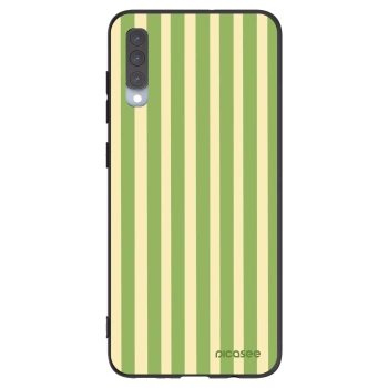 Picasee silikonski črni ovitek za Samsung Galaxy A70 A705F - Lines Matcha