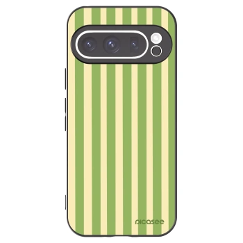 Picasee silikonski črni ovitek za Google Pixel 9 Pro XL - Lines Matcha